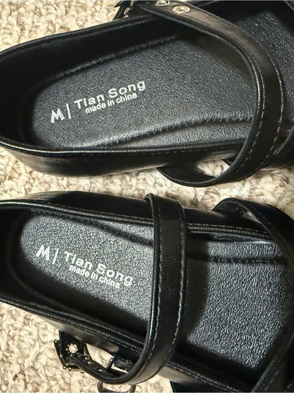 Black Strappy Ballet Flats (brand new) - Picture 4 of 5